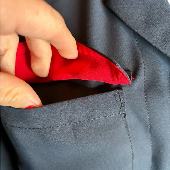 Tommy Hilfiger blouse. New with tags. Adjustable waist. Chiffon like 100polyest - Picture 7 of 8